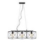 Large Black Geometric Bar Pendant with 3 Lights - Davis