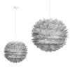 Grey Faux Feather Pendant Light - Cary
