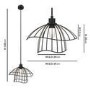 Industrial Black Wire Pendant Light - Indiana