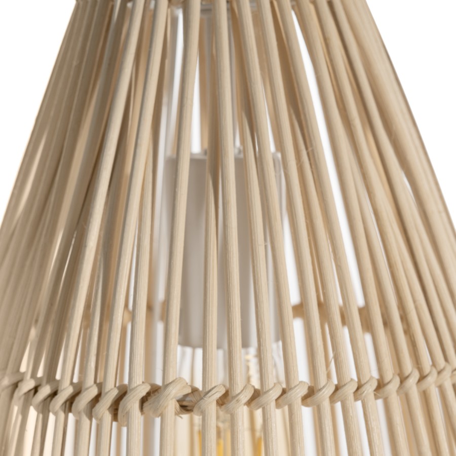 Large Rattan Teardrop Pendant Light - 32 x 52cm - Memphis