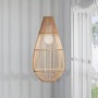 Large Rattan Teardrop Pendant Light - 32 x 52cm - Memphis