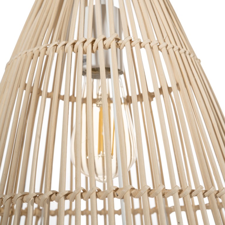 Large Rattan Teardrop Pendant Light - 32 x 52cm - Memphis