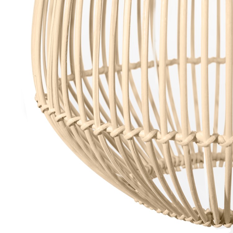 Large Rattan Teardrop Pendant Light - 32 x 52cm - Memphis