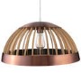 GRADE A1 - Box Opened Mayfield Wood Dome Pendant Light with Copper Finish 
