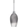GRADE A1 - Box Opened Bloomfield Smoked Glass & Chrome Pendant Light