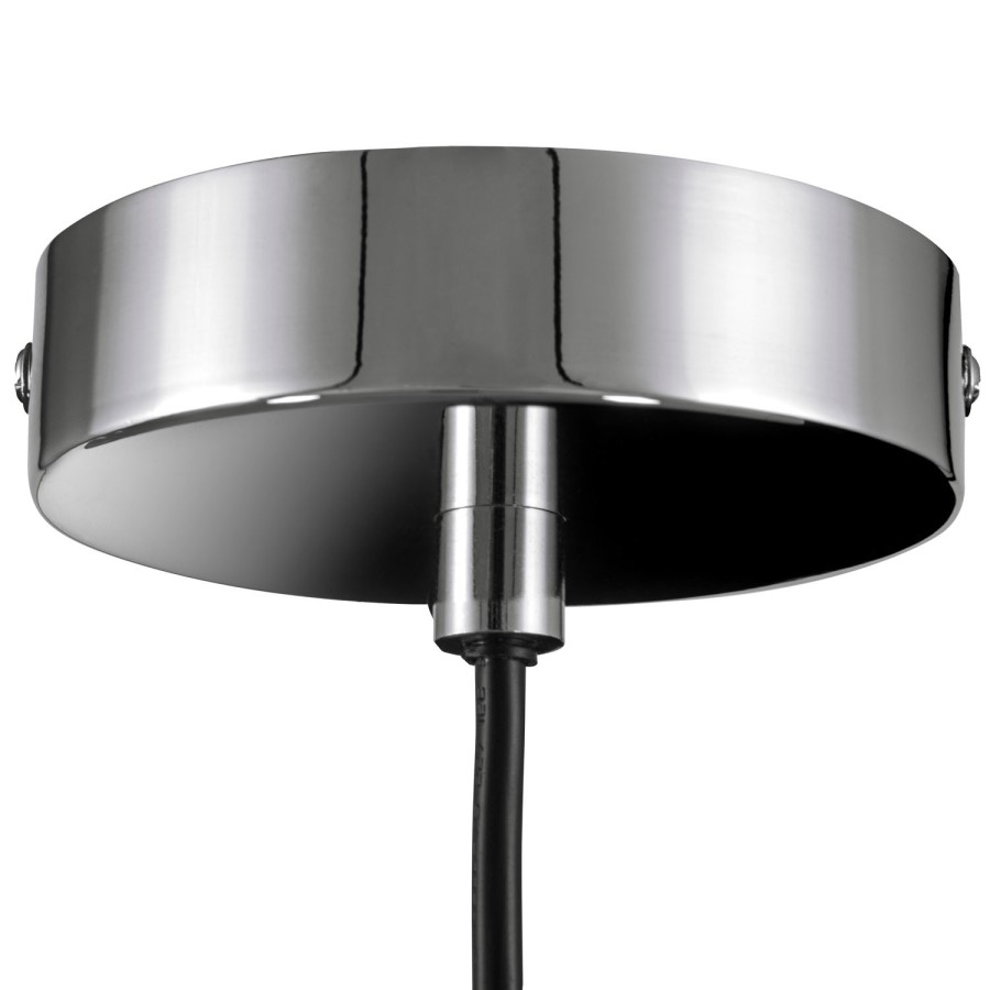 GRADE A1 - Box Opened Bloomfield Smoked Glass & Chrome Pendant Light