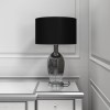 GRADE A2 - Black &amp; Smoked Glass Table Lamp - Bloomfield