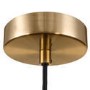 Smoked Ribbed Glass Pendant Light with Gold Finish - Lawrence