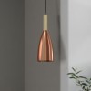GRADE A1 - Brushed Copper Cloche Pendant Light - Destin