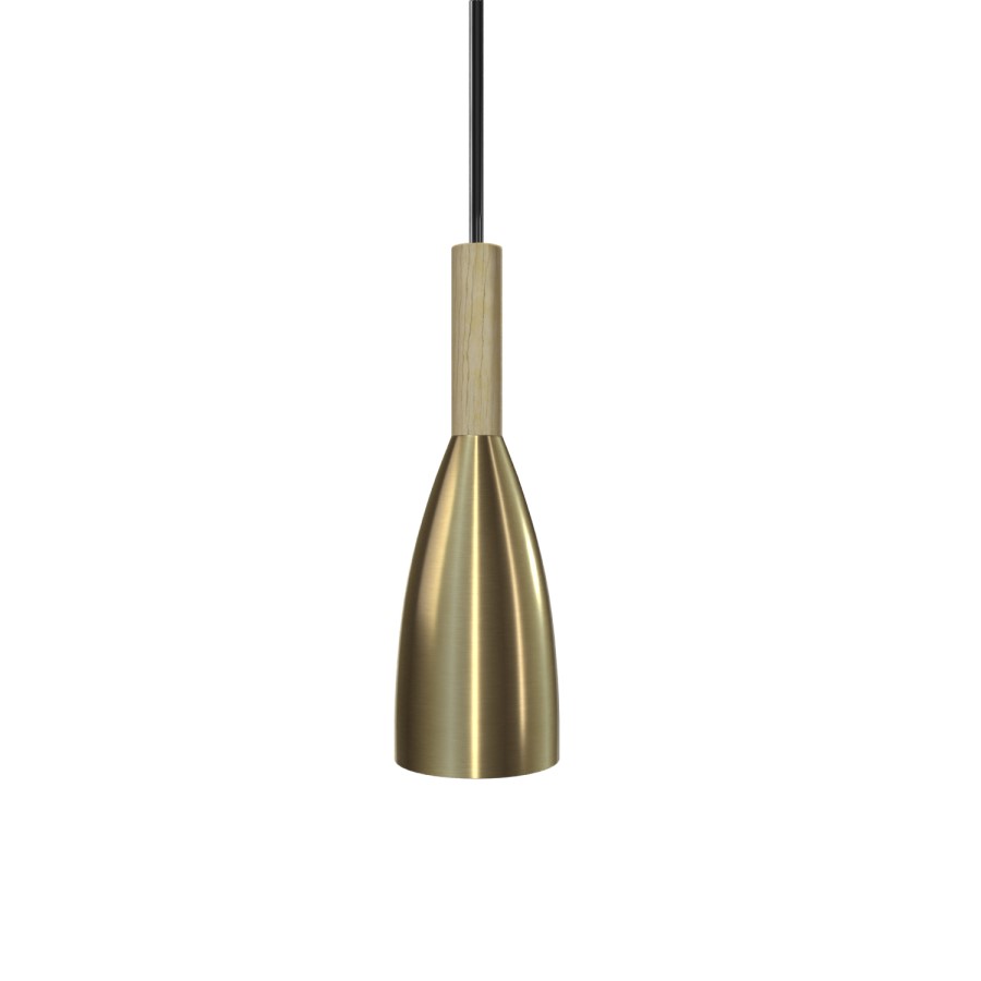 GRADE A1 - Satin Brass Cloche Pendant Light - Destin