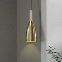 GRADE A1 - Satin Brass Cloche Pendant Light - Destin