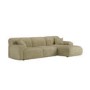ONLY OPENED - Large Beige Sandstone Chenille Right Hand 4 Seater Chaise Corner Sofa - Mahalia
