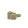 Large Light Olive Chenille Right Hand 4 Seater Chaise Corner Sofa - Mahalia