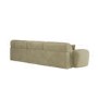 Large Light Olive Chenille Right Hand 4 Seater Chaise Corner Sofa - Mahalia