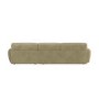 ONLY OPENED - Large Beige Sandstone Chenille Right Hand 4 Seater Chaise Corner Sofa - Mahalia
