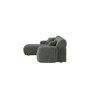 Large Green Chenille Right Hand 4 Seater Chaise Corner Sofa - Mahalia
