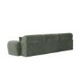Large Green Chenille Right Hand 4 Seater Chaise Corner Sofa - Mahalia