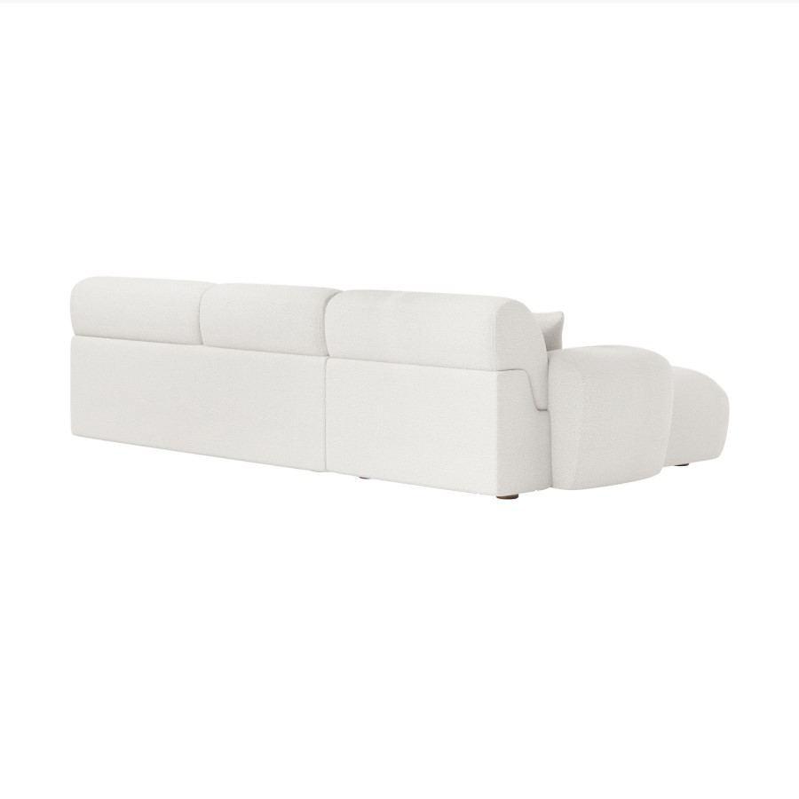 Large Cream Boucle Left Hand 4 Seater Corner Sofa – Mahalia