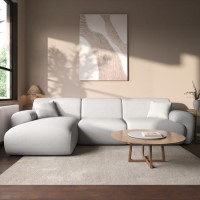 Large Cream Boucle Left Hand 4 Seater Corner Sofa – Mahalia