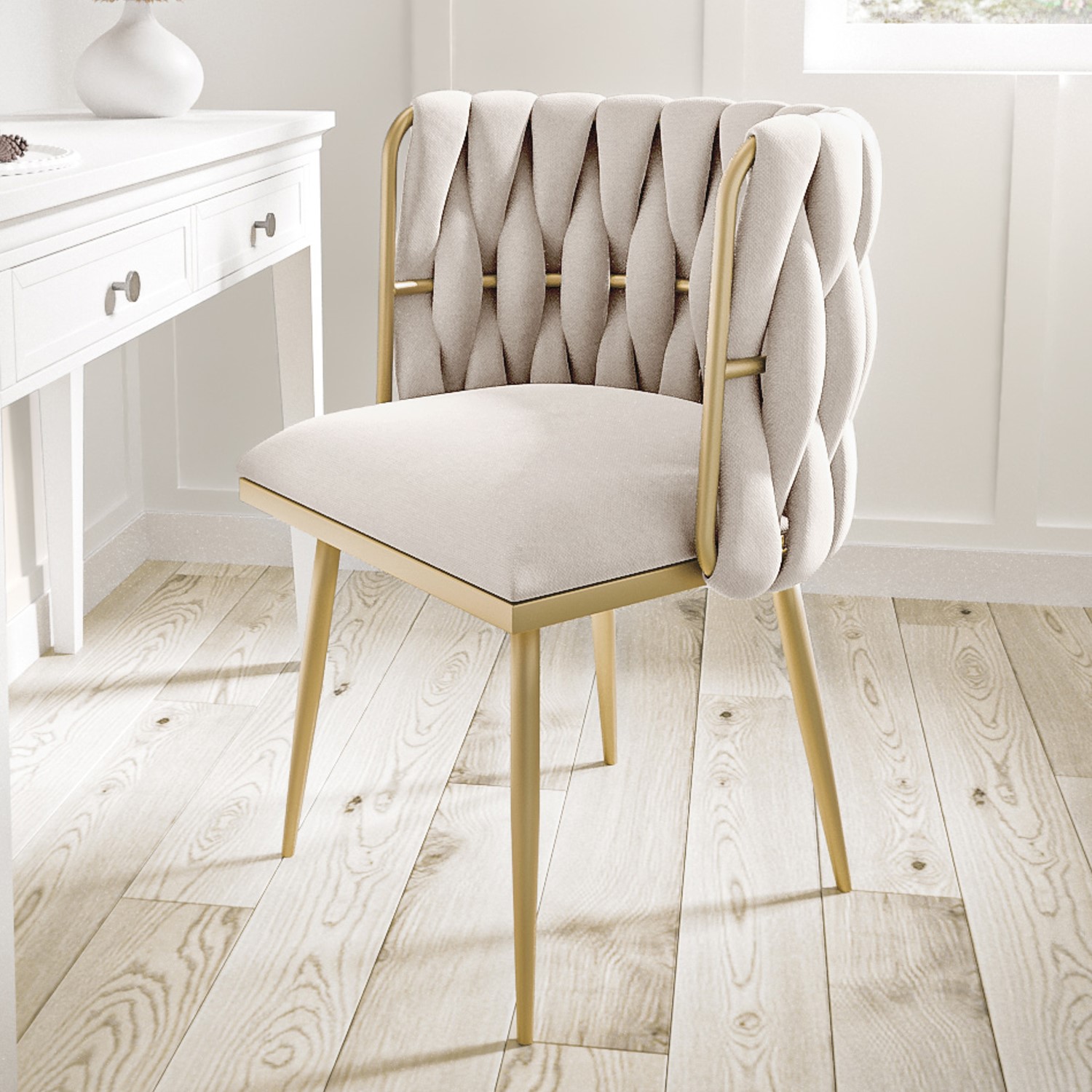Cream Dressing Table Chair