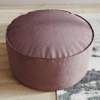 Small Purple Velvet Pouffe - Millie 