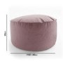 Small Purple Velvet Pouffe - Millie 