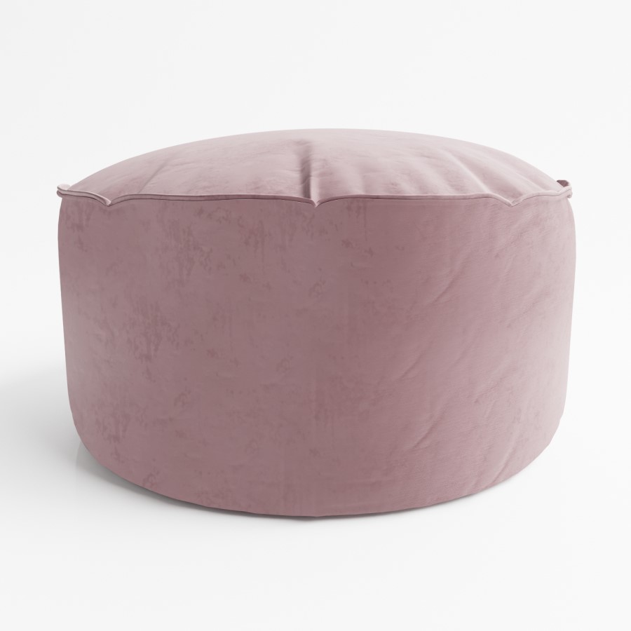 Small Purple Velvet Pouffe - Millie 