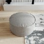 GRADE A1 - Grey Fabric Pouffe - Millie