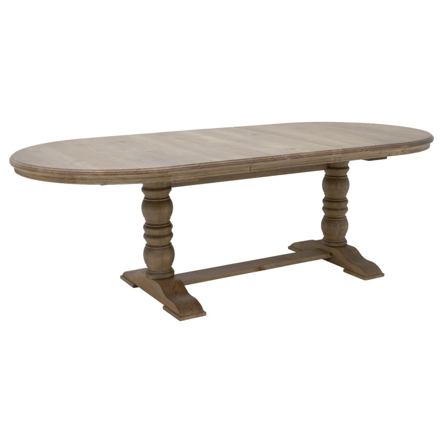 Large Solid Wood Farmhouse Extendable Dining Table - Seats 6 - 12 - Madeline