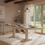 Large Solid Wood Farmhouse Extendable Dining Table - Seats 6 - 12 - Madeline