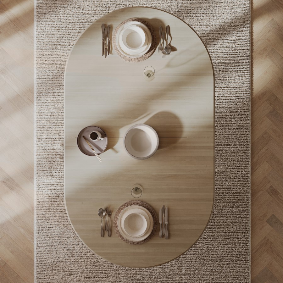 Large Solid Wood Farmhouse Extendable Dining Table - Seats 6 - 12 - Madeline