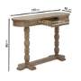 Solid Wood Farmhouse Console Table with Drawer - Madeline