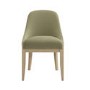 Farmhouse Round Extending Pedestal Dining Table Set with 4 Sage Green Velvet Dining Chairs -Madeline