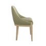 Farmhouse Round Extending Pedestal Dining Table Set with 4 Sage Green Velvet Dining Chairs -Madeline