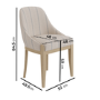 Farmhouse Round Extending Pedestal Dining Table Set with 4 Cream Upholstered Blue Striped Dining Chairs - Madeline