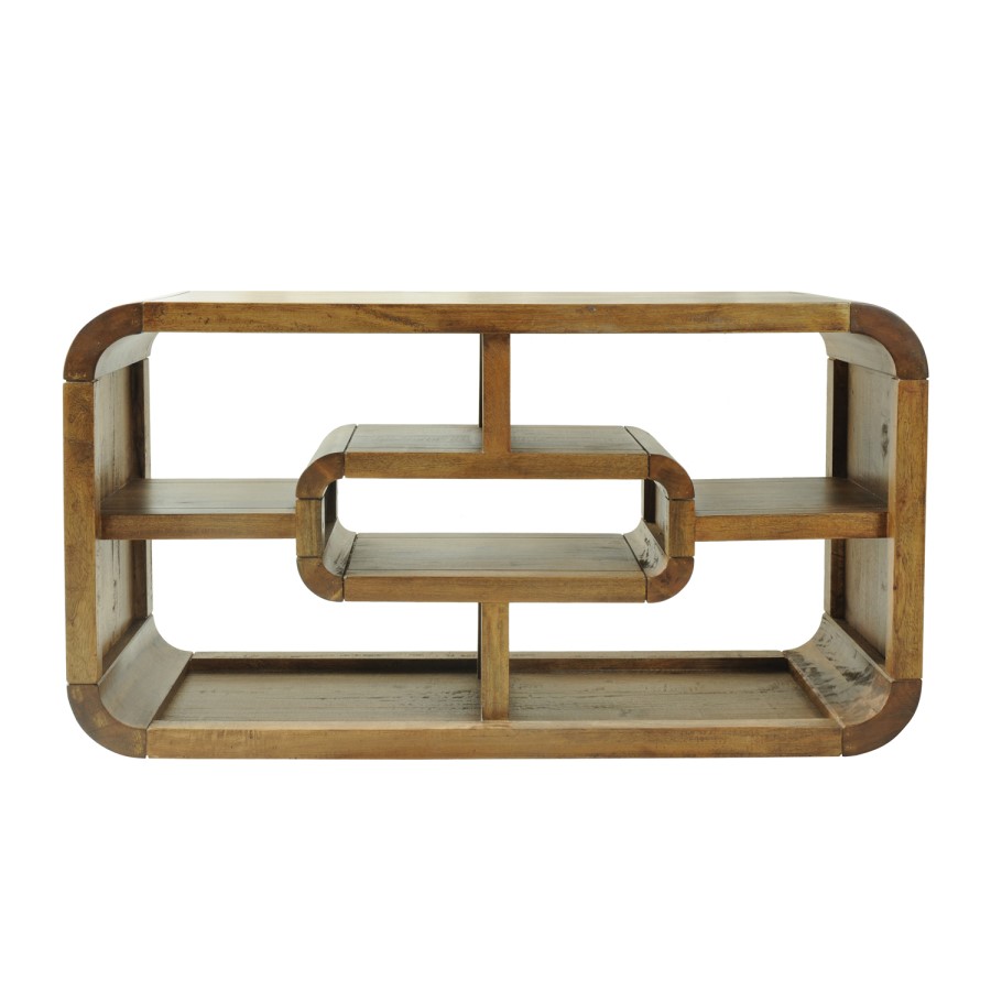 Signature North Tanner Curved Mango Wood TV Stand 