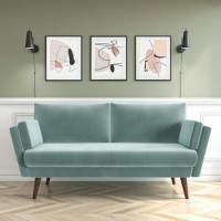 Mint Green Velvet 2 Seater Sofa - Milton