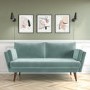 Mint Green Velvet 2 Seater Sofa - Milton