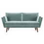 Mint Green Velvet 2 Seater Sofa - Milton