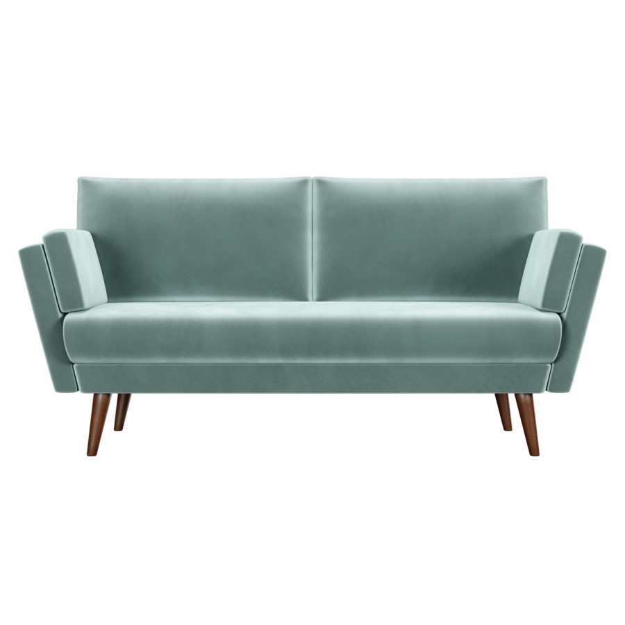 Mint Green Velvet 2 Seater Sofa - Milton
