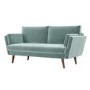 Mint Green Velvet 2 Seater Sofa - Milton