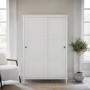 Sliding Double Wardrobe in White - Marlowe