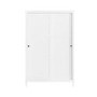 Sliding Double Wardrobe in White - Marlowe