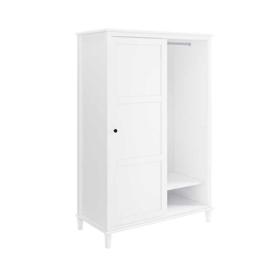 Sliding Double Door Wardrobe in White - Marlowe