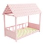 Molly Pink House Bed with Scalloped Roof
