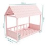 GRADE A1 - Molly Pink House Bed with Scalloped Roof