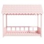 GRADE A1 - Molly Pink House Bed with Scalloped Roof