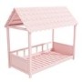 GRADE A1 - Molly Pink House Bed with Scalloped Roof