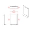 Rectangular Hang N Lock Bathroom Mirror with Shelf 500 x 700mm - Croydex