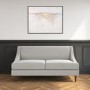 Armless 2 Seater Sofa in Woven Grey Fabric - Maia